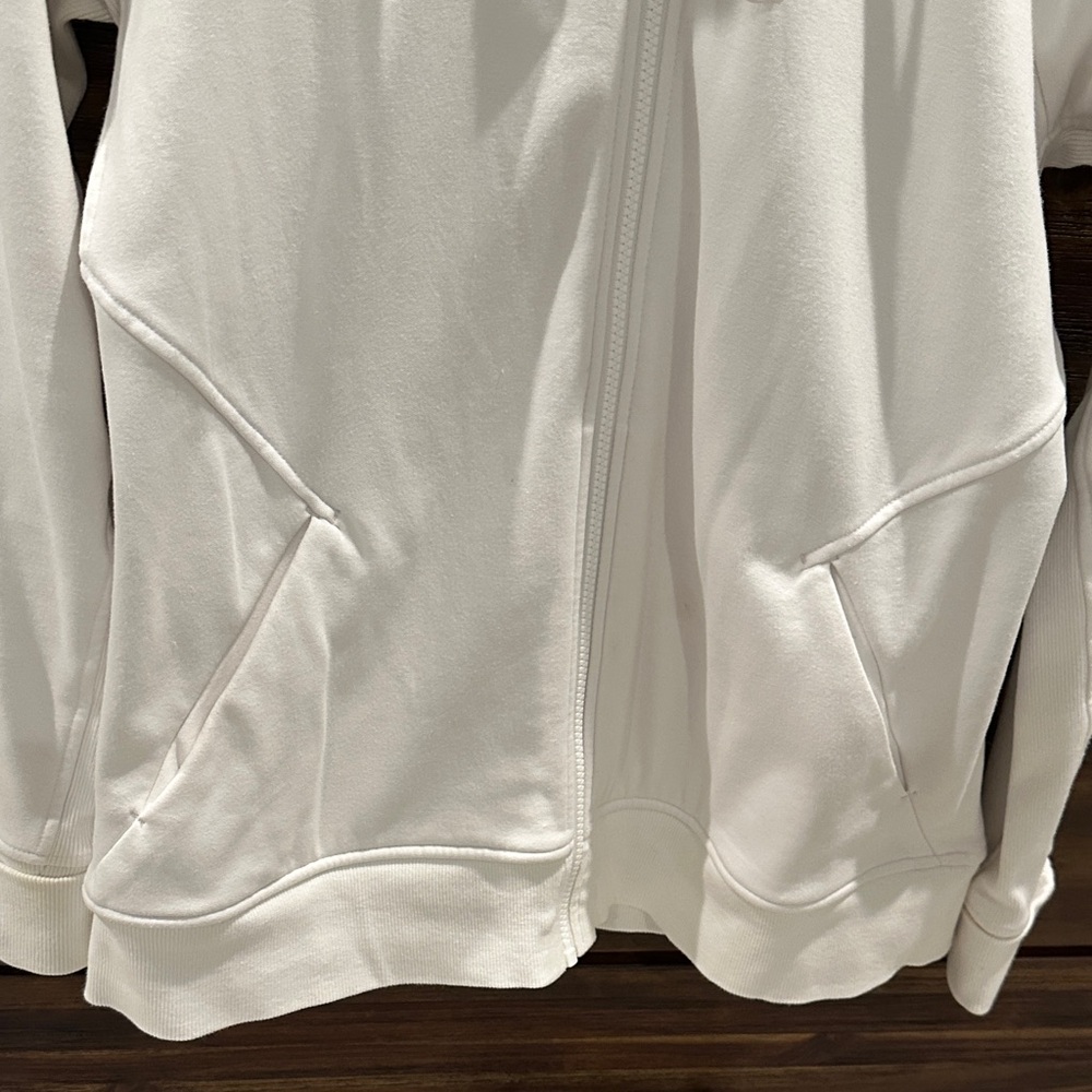 Athleta White Zip-Up Hoodie - Picture 5 of 6